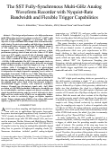 Cover page: The SST Fully-Synchronous Multi-GHz Analog Waveform Recorder with Nyquist-Rate Bandwidth and Flexible Trigger Capabilities