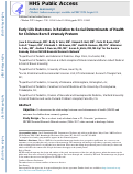 Cover page: Early-Life Outcomes in Relation to Social Determinants of Health for Children Born Extremely Preterm.