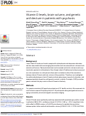 Cover page: Vitamin D levels, brain volume, and genetic architecture in patients with psychosis.