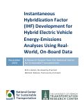 Cover page: Instantaneous Hybridization Factor (IHF) Development for HEV Energy-Emissions Analyses Using Real-World, On-Board Data