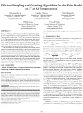 Cover page: Efficient sampling and counting algorithms for the Potts model on ℤᵈ at all temperatures