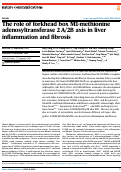 Cover page: The role of forkhead box M1-methionine adenosyltransferase 2 A/2B axis in liver inflammation and fibrosis.