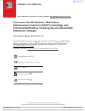 Cover page: Commune Health Workers' Methadone Maintenance Treatment (MMT) Knowledge and Perceived Difficulties Providing Decentralized MMT Services in Vietnam