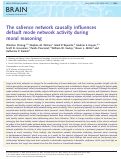 Cover page: The salience network causally influences default mode network activity during moral reasoning.