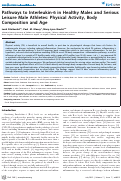 Cover page: Pathways to Interleukin-6 in Healthy Males and Serious Leisure Male Athletes: Physical Activity, Body Composition and Age