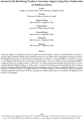 Cover page: Automatically Identifying Teachers' Autonomy Support using Text Classification on Imbalanced Data