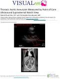 Cover page: Thoracic Aortic Aneurysm Measured by Point of Care Ultrasound Suprasternal Notch View