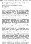 Cover page: CEREBELLAR MUTISM IN CHILDREN - REPORT OF 7 CASES AND POTENTIAL MECHANISMS