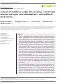 Cover page: A decade of curtailment studies demonstrates a consistent and effective strategy to reduce bat fatalities at wind turbines in North America