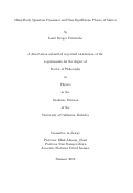 Cover page: Many-Body Quantum Dynamics and Non-Equilibrium Phases of Matter