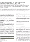 Cover page: Symptom burden of adults with type 2 diabetes across the disease course: diabetes &amp; aging study.