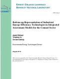 Cover page: Bottom-up Representation of Industrial Energy Efficiency Technologies in Integrated Assessment Models for the Cement Sector