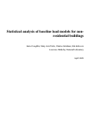 Cover page: Statistical Analysis of Baseline Load Models for Non-Residential Buildings