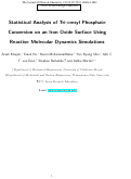 Cover page: Statistical Analysis of Tri-Cresyl Phosphate Conversion on an Iron Oxide Surface Using Reactive Molecular Dynamics Simulations