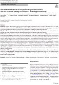 Cover page: Are medication effects on subjective response to alcohol and cue-induced craving associated? A meta regression study.