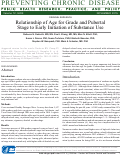 Cover page: Relationship of Age for Grade and Pubertal Stage to Early Initiation of Substance Use