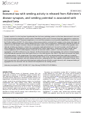 Cover page: Exosomal tau with seeding activity is released from Alzheimer’s disease synapses, and seeding potential is associated with amyloid beta