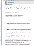 Cover page: Targeting elimination of mother-to-child HIV transmission efforts using geospatial analysis of mother-to-child HIV transmission in Zimbabwe