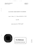 Cover page: ELECTRONIC CHARGE DENSITY OF ALUMINUM