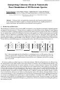 Cover page: Interpreting Oscillations in Numerically Exact Simulations of 2D Electronic Spectra