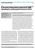 Cover page: β-Arrestin-independent endosomal cAMP signaling by a polypeptide hormone GPCR