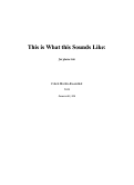 Cover page of This is What This Sounds Like: