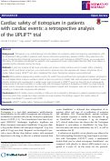 Cover page: Cardiac safety of tiotropium in patients with cardiac events: a retrospective analysis of the UPLIFT® trial