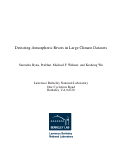 Cover page: Detecting Atmospheric Rivers in Large Climate Datasets