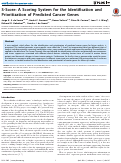 Cover page: S-Score: A Scoring System for the Identification and Prioritization of Predicted Cancer Genes