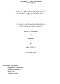 Cover page: The Politics of Reproductive Policy Restrictions: Family Planning Policy in the United States