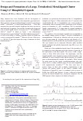 Cover page: Design and Formation of a Large, Tetrahedral, Metal-ligand Cluster Using 1,1'-Binaphthyl Ligands