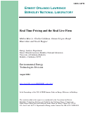 Cover page: Real Time Pricing and the Real Live Firm