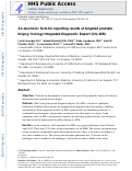 Cover page: An Electronic Form for Reporting Results of Targeted Prostate Biopsy: Urology Integrated Diagnostic Report (Uro-IDR).