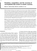 Cover page: Predation, competition, and the recovery of overexploited fish stocks in marine reserves