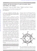 Cover page: Synthesis and characterization of a polyoxovanadate cluster representing a new topology