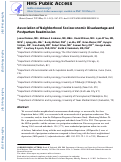 Cover page: Association of Neighborhood Socioeconomic Disadvantage and Postpartum Readmission.