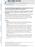 Cover page: The Role of Faith-Based Organizations in the Depression Care of African Americans and Hispanics in Los Angeles