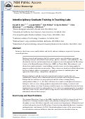 Cover page: Interdisciplinary Graduate Training in Teaching Labs