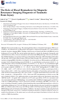 Cover page: The Role of Blood Biomarkers for Magnetic Resonance Imaging Diagnosis of Traumatic Brain Injury