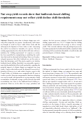 Cover page: Nut crop yield records show that budbreak-based chilling requirements may not reflect yield decline chill thresholds