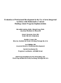 Cover page: Evaluation of Professional Development in the Use of Arts-Integrated Activities with Mathematics Content:  Findings About Program Implementation