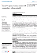 Cover page: Risk of respiratory depression with opioids and concomitant gabapentinoids