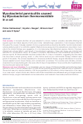 Cover page: Mycobacterial panniculitis caused by <i>Mycobacterium thermoresistibile</i> in a cat.