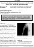 Cover page: Color Doppler Ultrasound-guided Supraclavicular Brachial Plexus Block to Prevent Vascular Injection