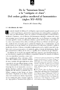 Cover page: De la "luxurians litera" a la "castigata et clara". Del orden gráfico medieval al humanístico (siglos XV-XVI)