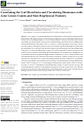 Cover page: Correlating the Gut Microbiota and Circulating Hormones with Acne Lesion Counts and Skin Biophysical Features.