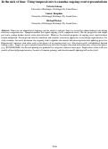 Cover page: In the nick of time: Using temporal cues to examine ongoing event representations