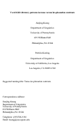 Cover page: Vocal fold vibratory patterns in tense versus lax phonation contrasts