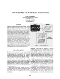 Cover page: Associating Wat and Where Using Temporal Cues