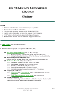 Cover page of Outline of the Core Curriculum in GIScience
